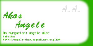 akos angele business card
